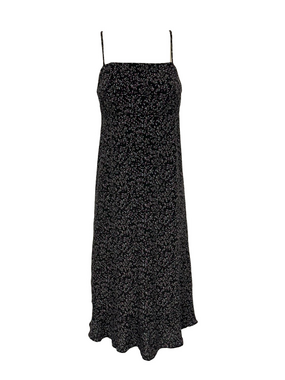 GAP Y2K Floral Slip Maxi Dress Ruffle Hem Size 2 2001 Vintage Grunge Style